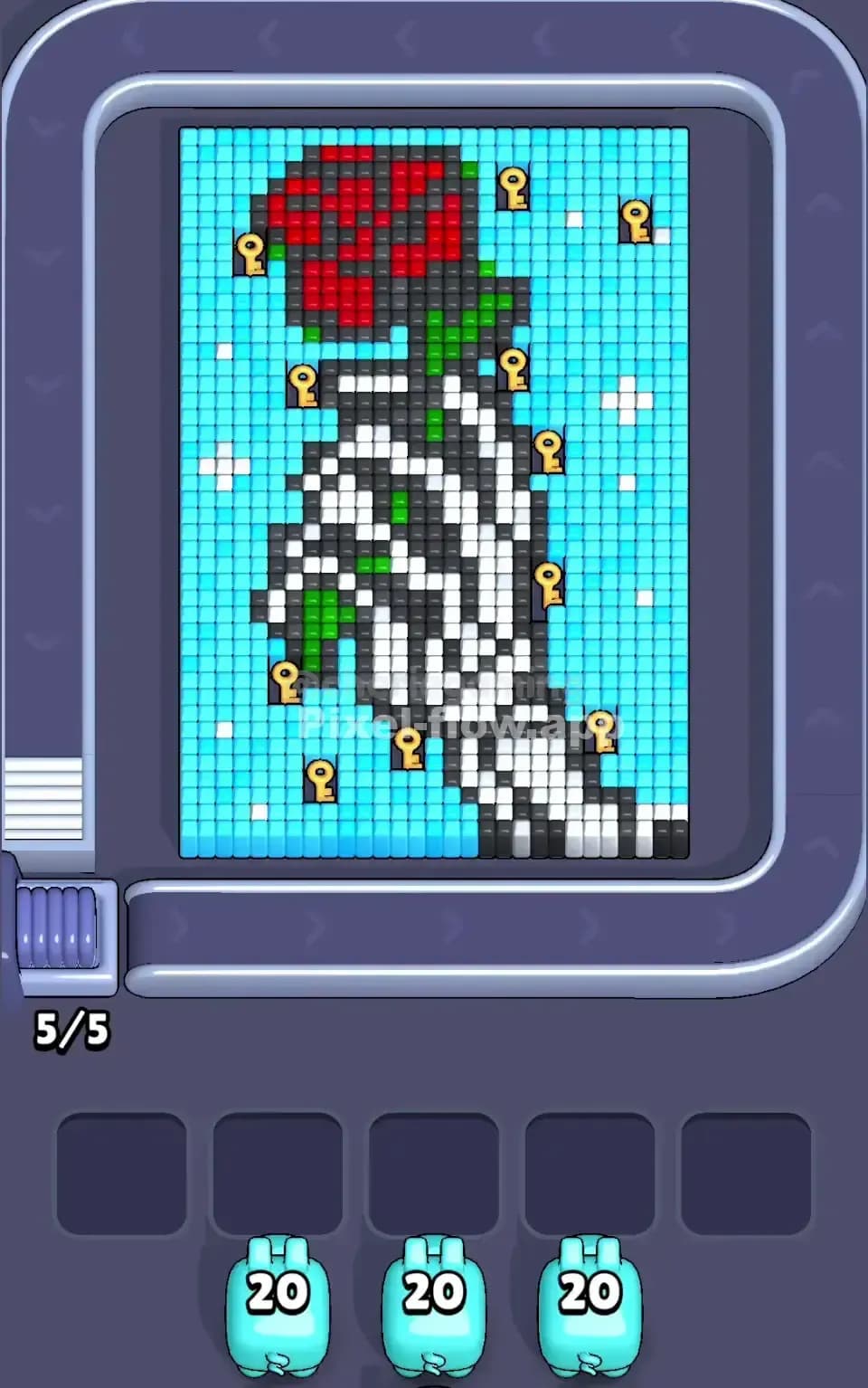 Pixel Flow Rose Level Screenshot