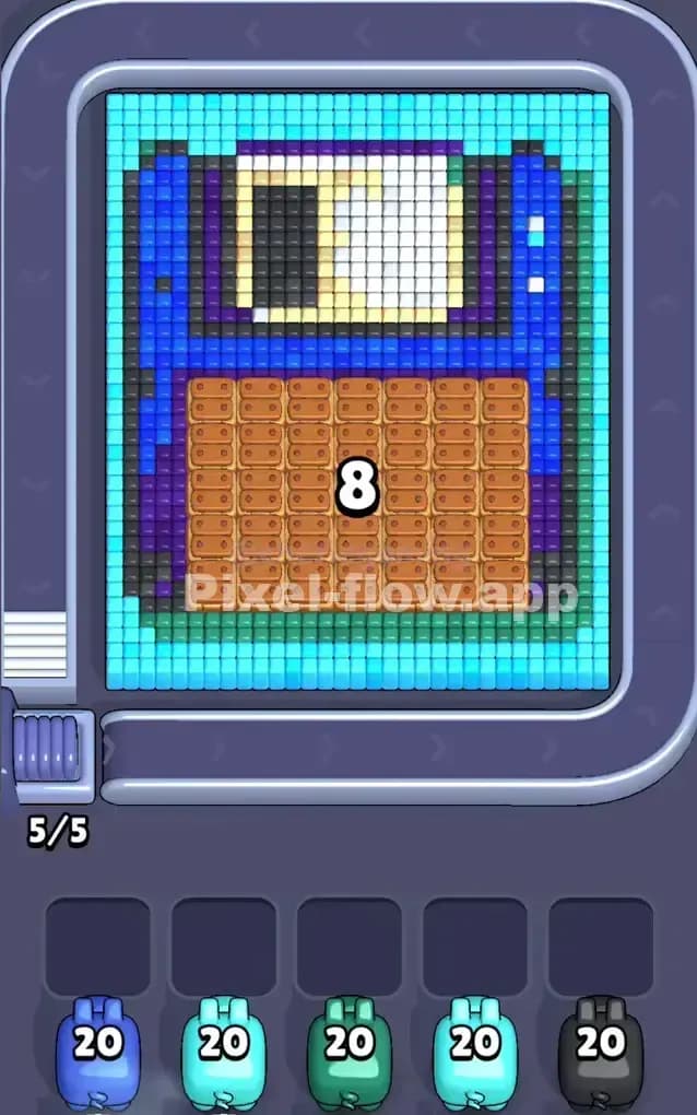Pixel Flow Floppy Disk Level Screenshot