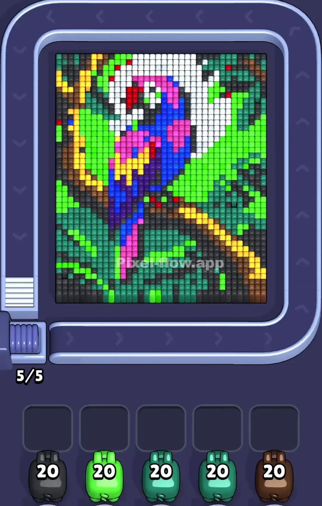 Pixel Flow Parrot Level Screenshot