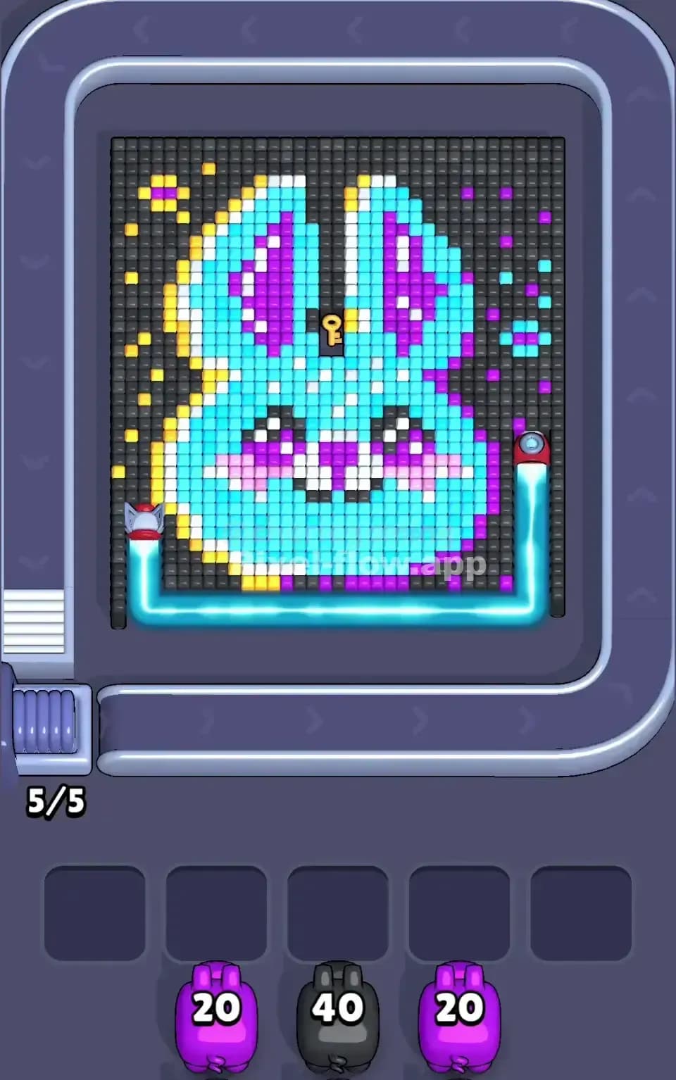 Pixel Flow Bunny Level Screenshot