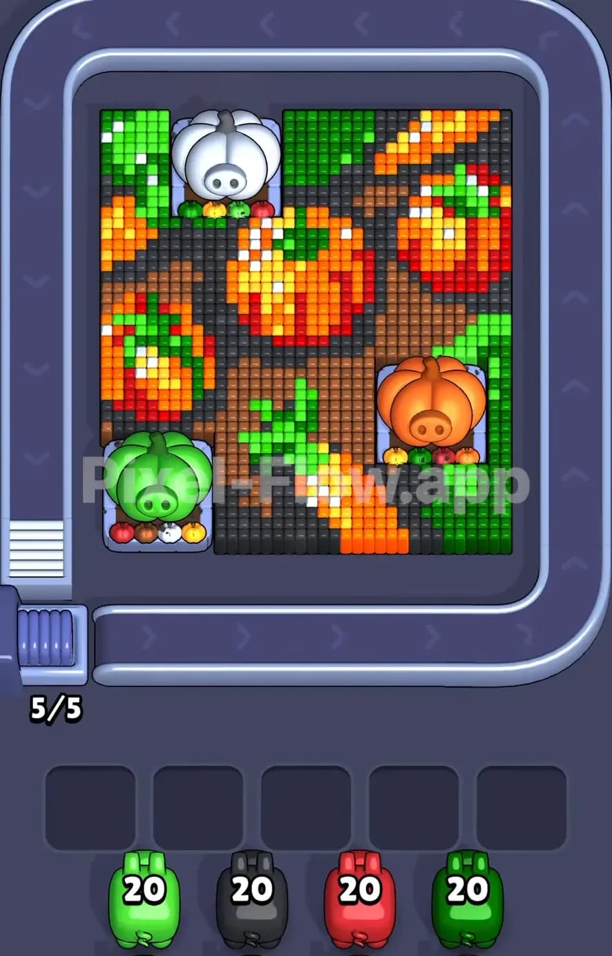 Pixel Flow Pumpkin Level Screenshot